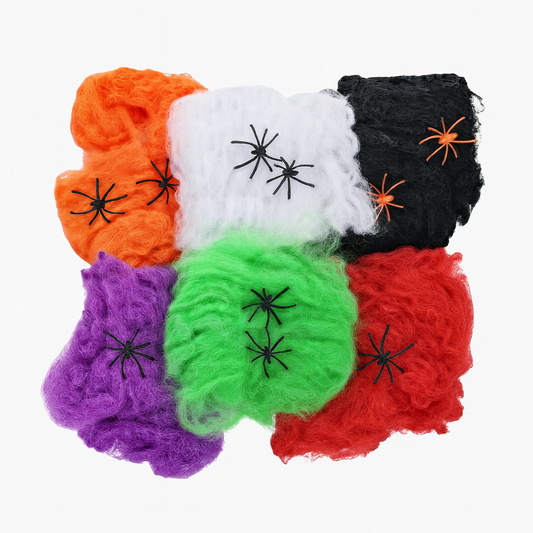 Spooky 100g Spider web + 20 Spiders