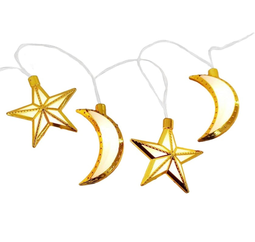 Ramadan Moon & Star String Light Hanging Fairy Lights