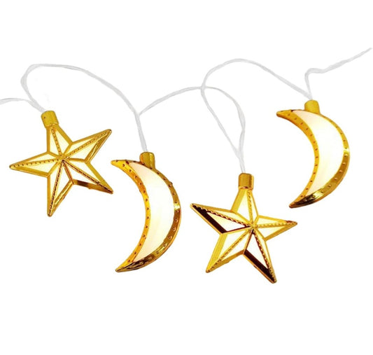 Ramadan Moon & Star String Light Hanging Fairy Lights