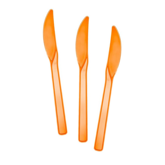 Carousel Stripe Party Theme Cutlery Set (Knives - Orange)