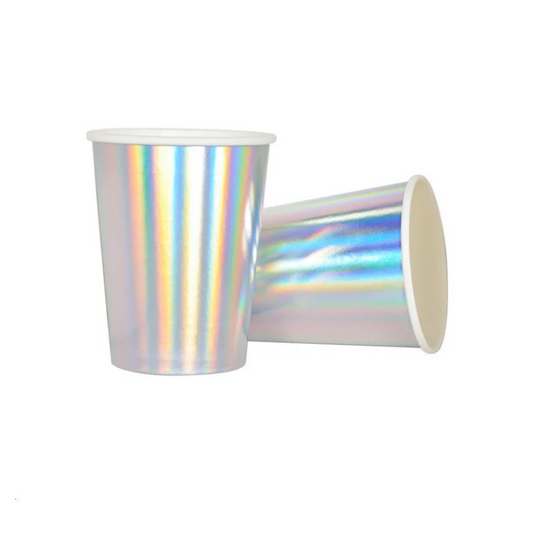 Theme Party Iridescent Paper Cups Set