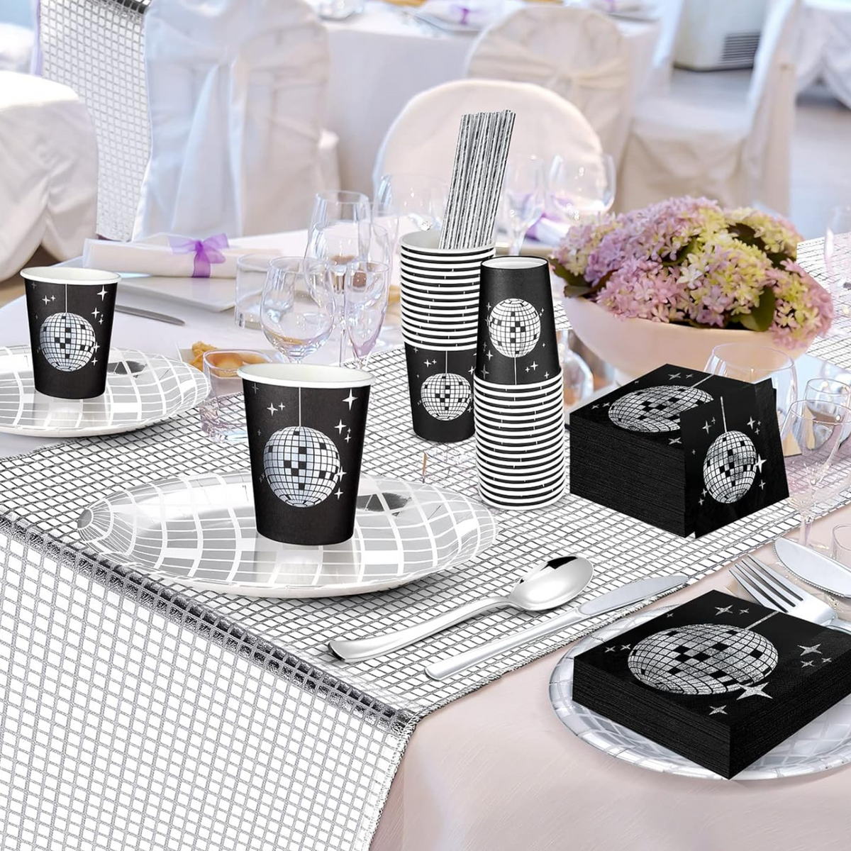 Groovy 70s Disco-Themed Party Paper Napkins Set