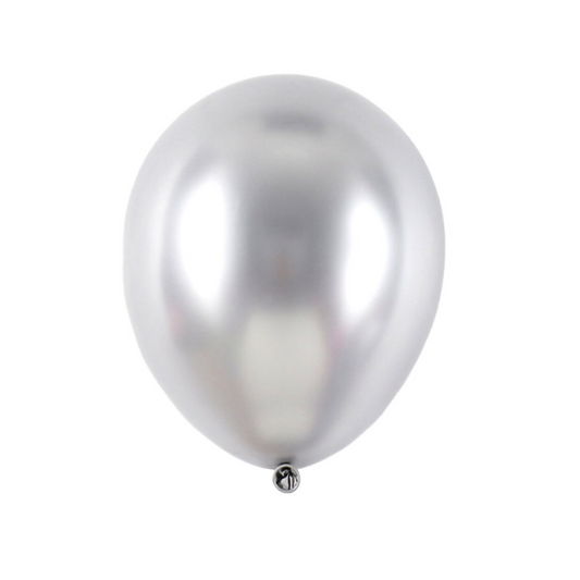 Helium 12 Inch Chrome Balloons (Silver)