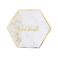 Load image into Gallery viewer, White Marble Pattern with Gold Stripe Tableware Set
