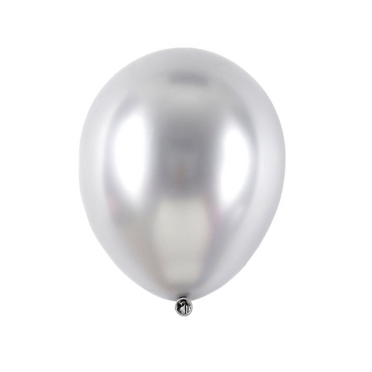 5 Inch Chrome Balloons (Silver)