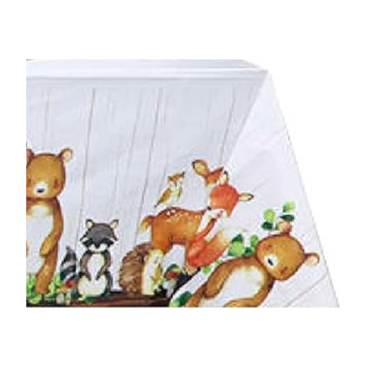 Woodland Creatures Theme Table Cover