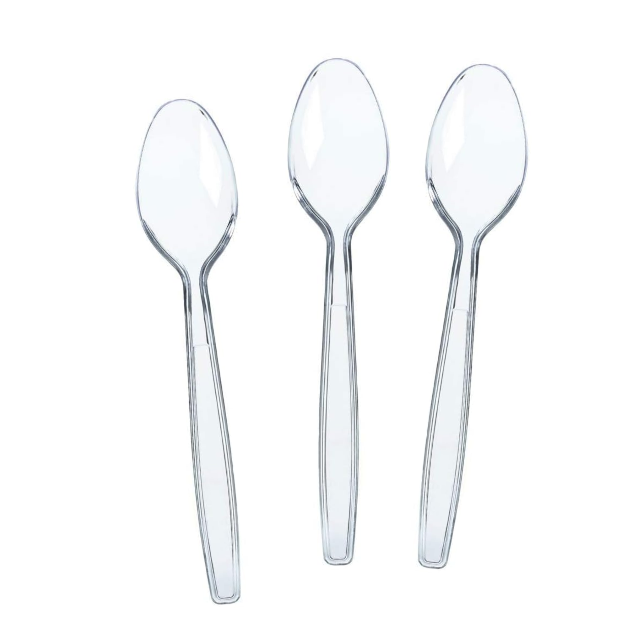 Black Swirl Transparent Cutlery Set (Spoons)