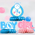 Load image into Gallery viewer, Baby Gender Reveal Honeycomb Table Centerpieces Set
