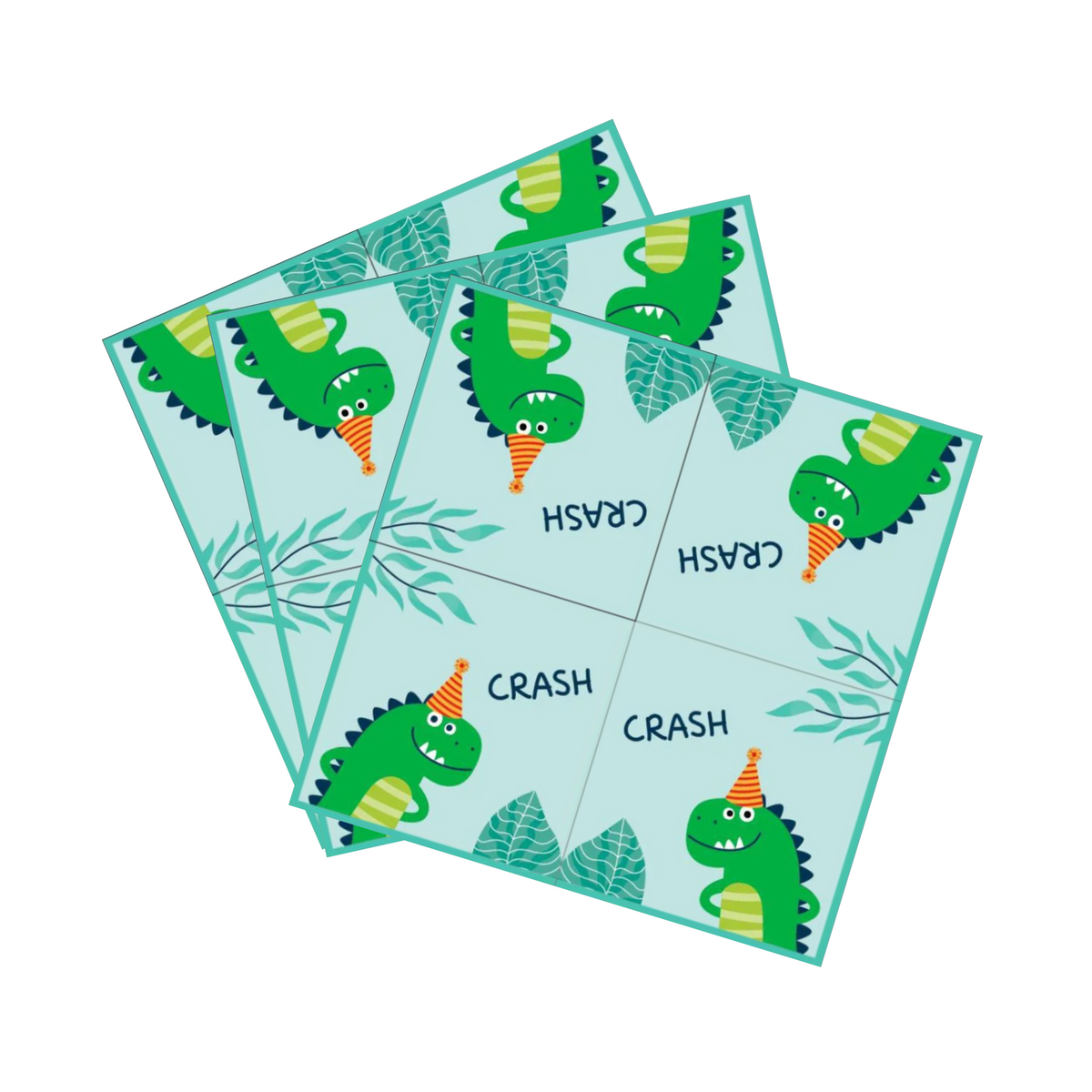 Dino Theme Birthday Party Tableware Set