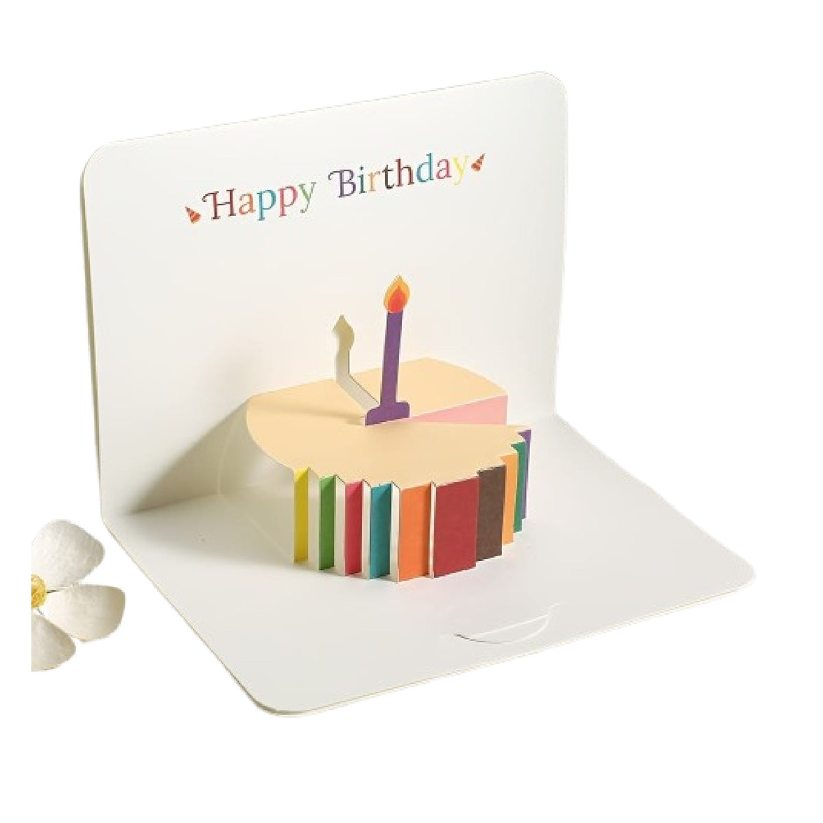 1 Layered Happy Birthday Cake Card