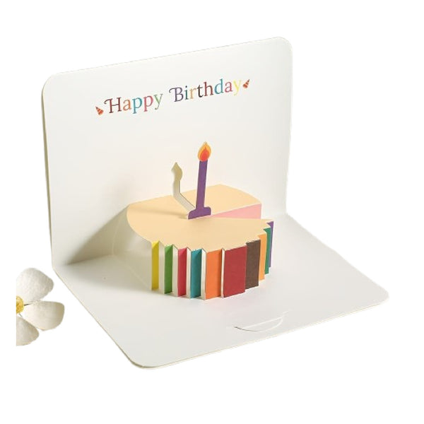 1 Layered Happy Birthday Cake Card