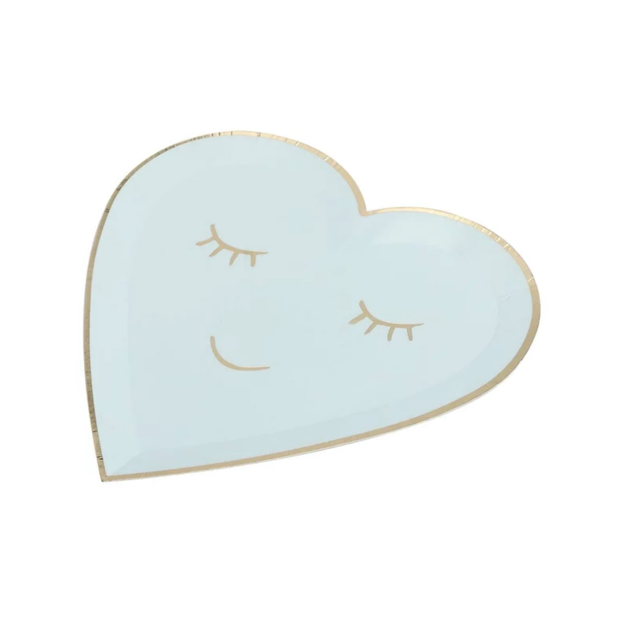 Baby Blue Heart-Shaped Tableware Set