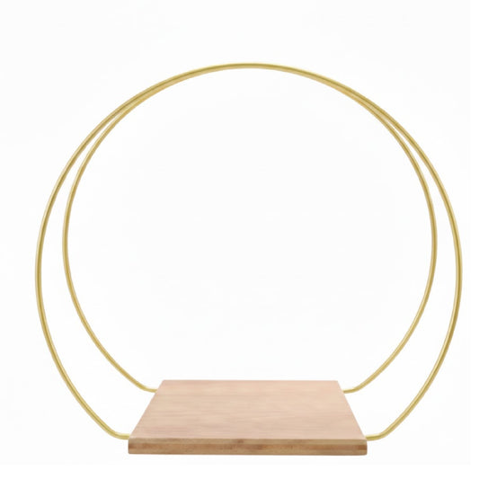 Gold Metal Floral Hoop Table Centerpiece