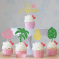 Load image into Gallery viewer, Flamingo Theme Cupcake Toppers Set
