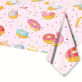 Load image into Gallery viewer, Donut Theme Birthday Party Tablecloth
