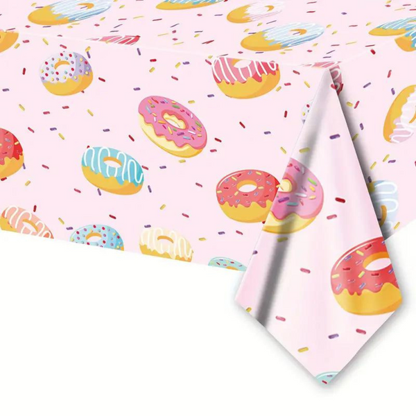 Candy Land Theme Birthday Party Tablecloth (Donut)