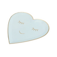 Load image into Gallery viewer, Baby Blue Heart-Shaped 7 Inch Paper Plates Set
