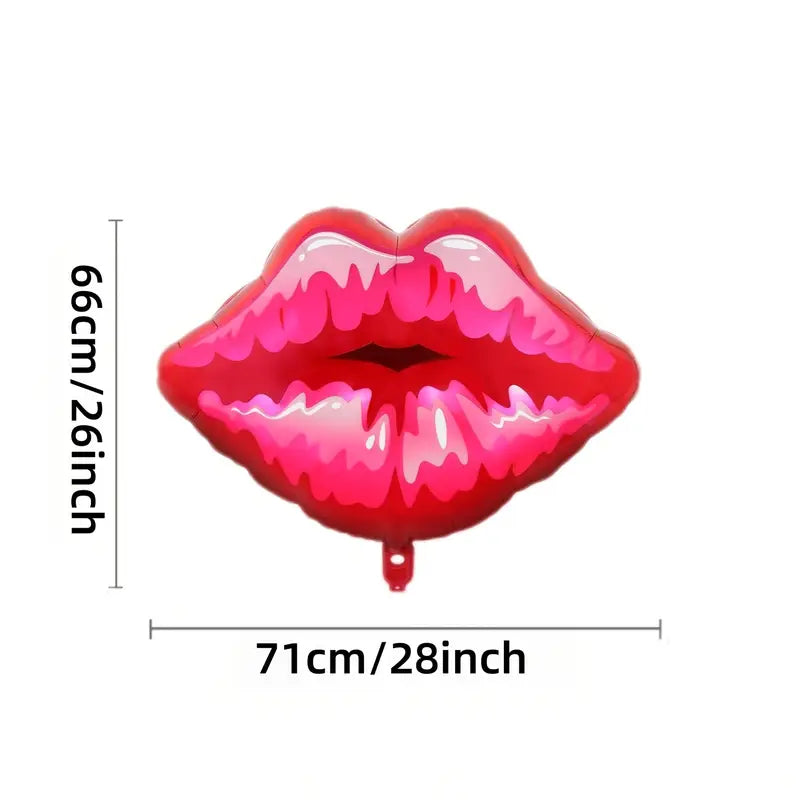 1 Pc Helium Sweet Lips Foil Balloon