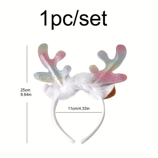 Christmas Reindeer Iridescent Headband