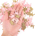 Load image into Gallery viewer, Gold & Pink Crown Confetti for Princess Birthday Party
