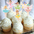 Load image into Gallery viewer, Fairy Theme Party Cupcake Toppers Set
