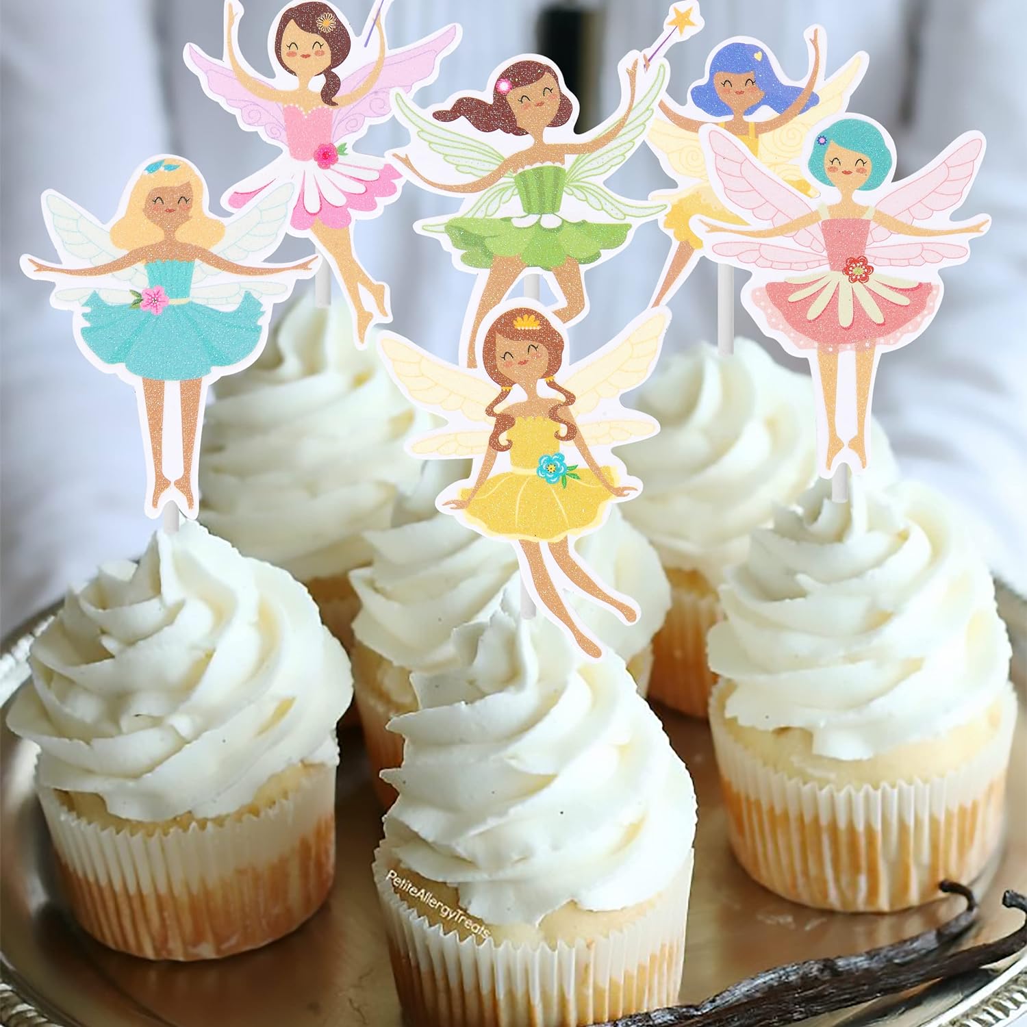 Fairy Theme Party Cupcake Toppers Set