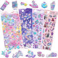 Load image into Gallery viewer, 3D Puffy Unicorns Rainbow Stickers for Girls Kids

