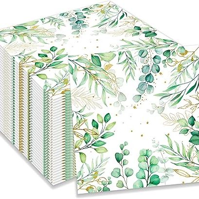 Eucalyptus Leaf Paper Napkins Set (Square)