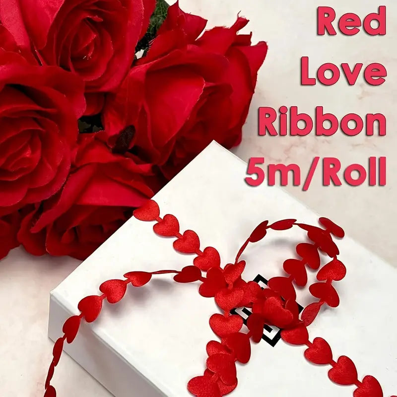 Red Heart Shaped Ribbon for valentines