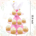 Load image into Gallery viewer, 3-Tier White Swan Cupcake Stand
