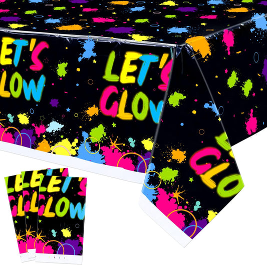 Glow Neon Theme Party Tablecloth