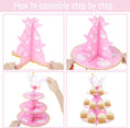 Load image into Gallery viewer, 3-Tier White Swan Cupcake Stand
