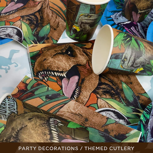 Jurassic-Themed Party Tableware Set