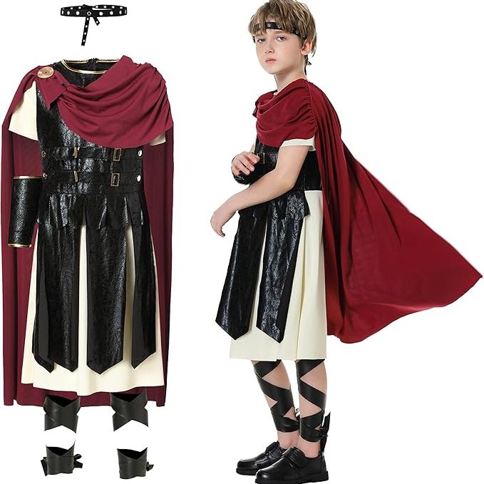 Kids Roman Soldier Costume including sword and shield