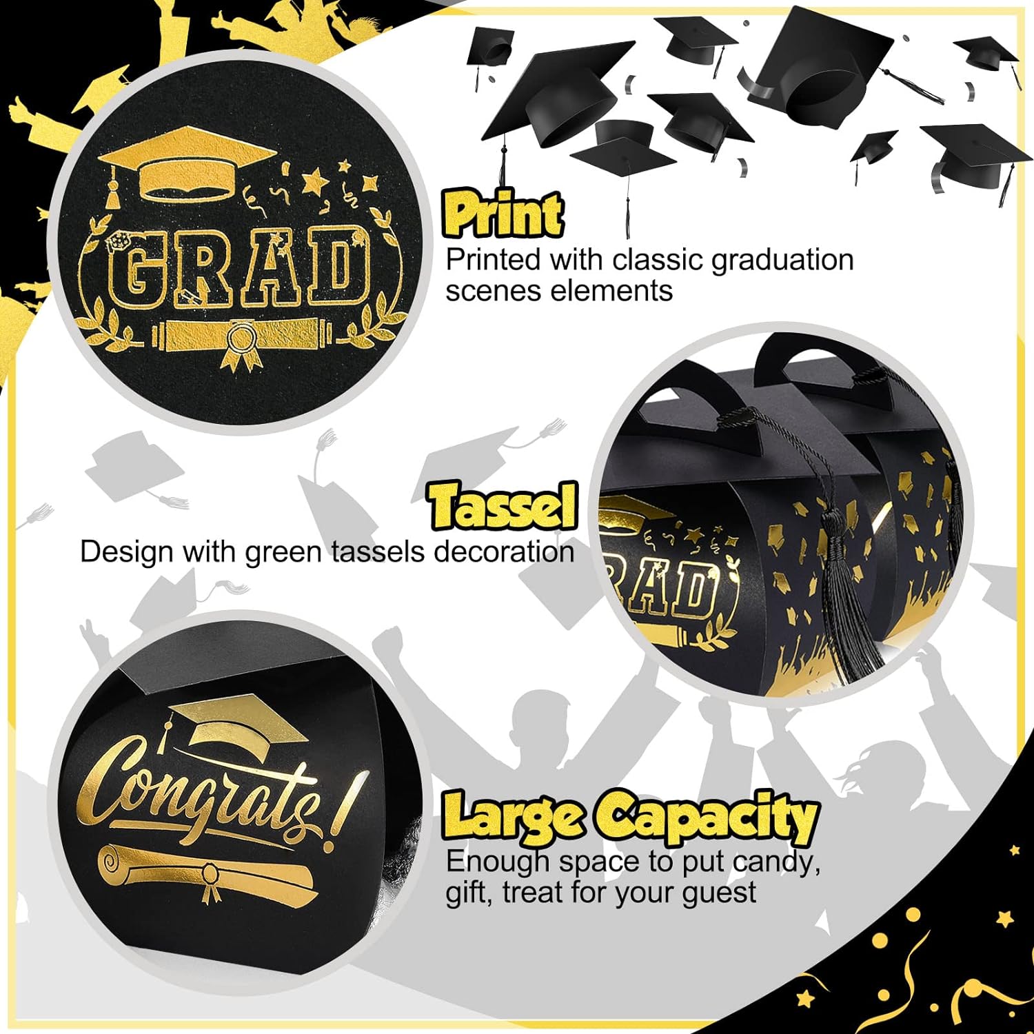 Graduation Cap Gift Boxes Set