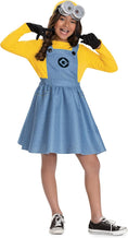 Load image into Gallery viewer, Despicable Me Minion Costume Dress for Girls with Gloves, Goggles, and Headband
