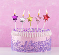 Load image into Gallery viewer, Star Shaped Sparkler Candles Metallic
