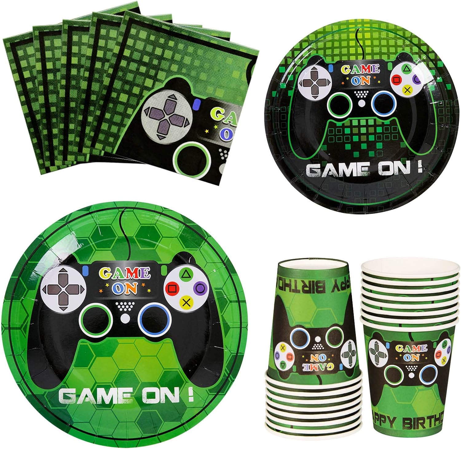 Game On Theme Party Tableware Set