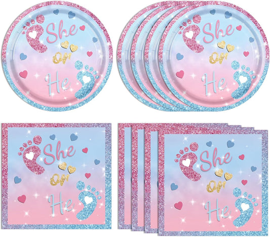 Gender Reveal Party Tableware Set