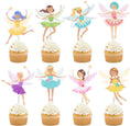 Load image into Gallery viewer, Fairy Theme Party Cupcake Toppers Set
