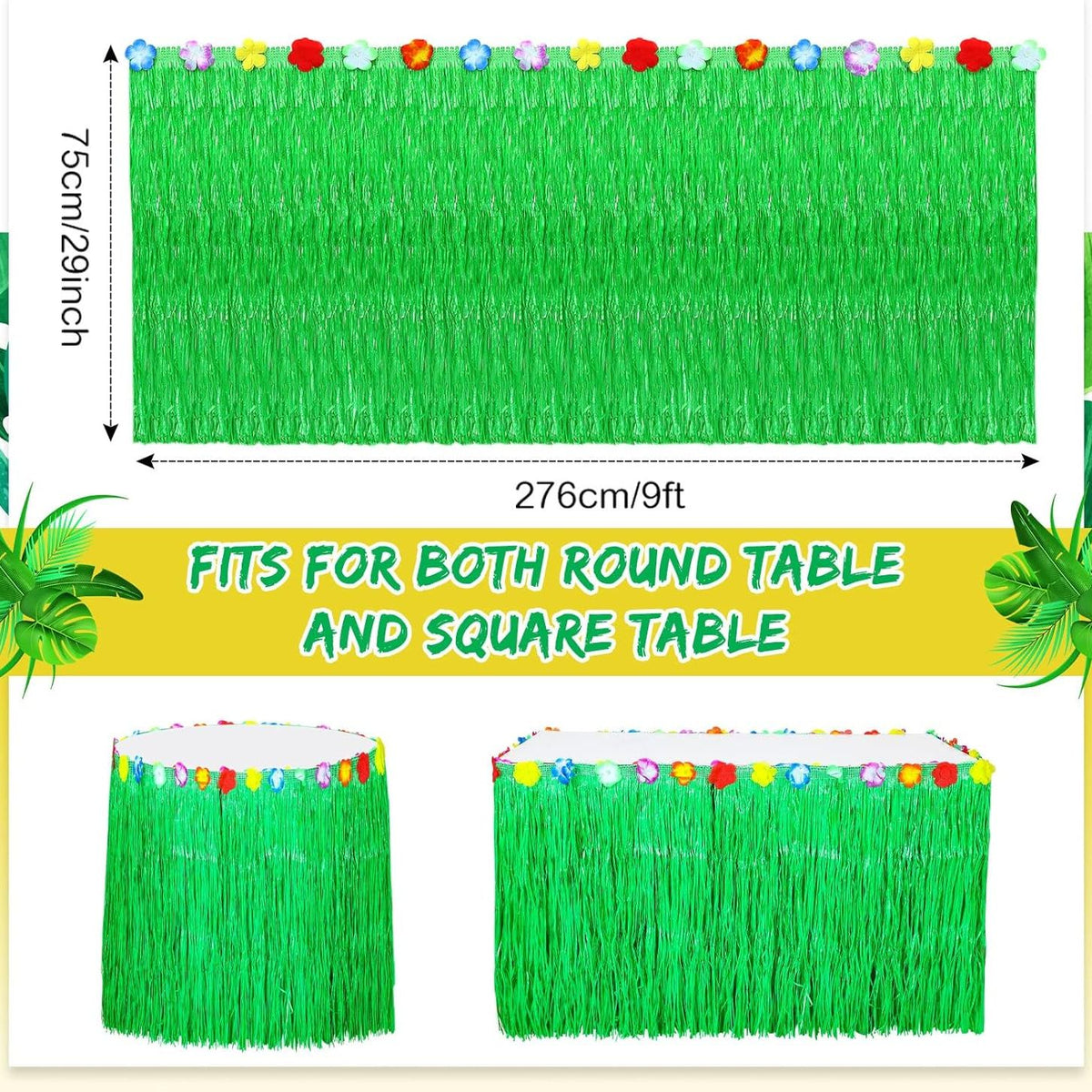Tropical Style Party Table Grass Skirt