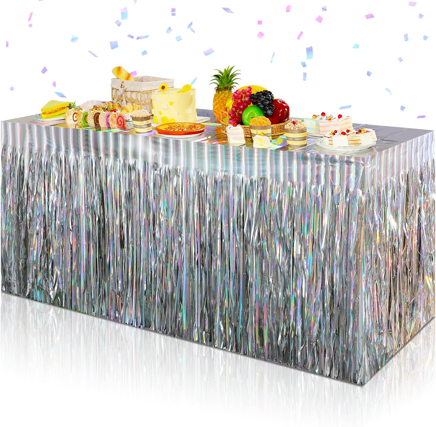 Iridescent Laser Party Table Covers Set