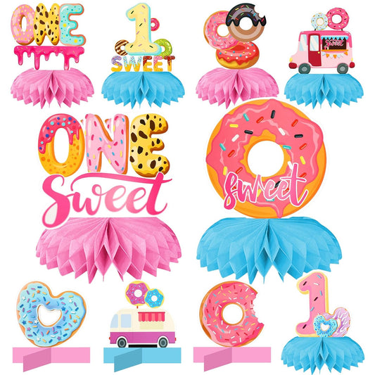 Candy Land Theme Honeycomb Centerpieces Set