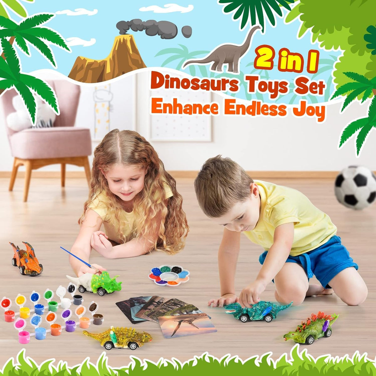 Pull Back - Painting Dino Cars