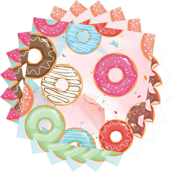 Candy Land Theme Birthday Party Paper Napkins Set (Donut)