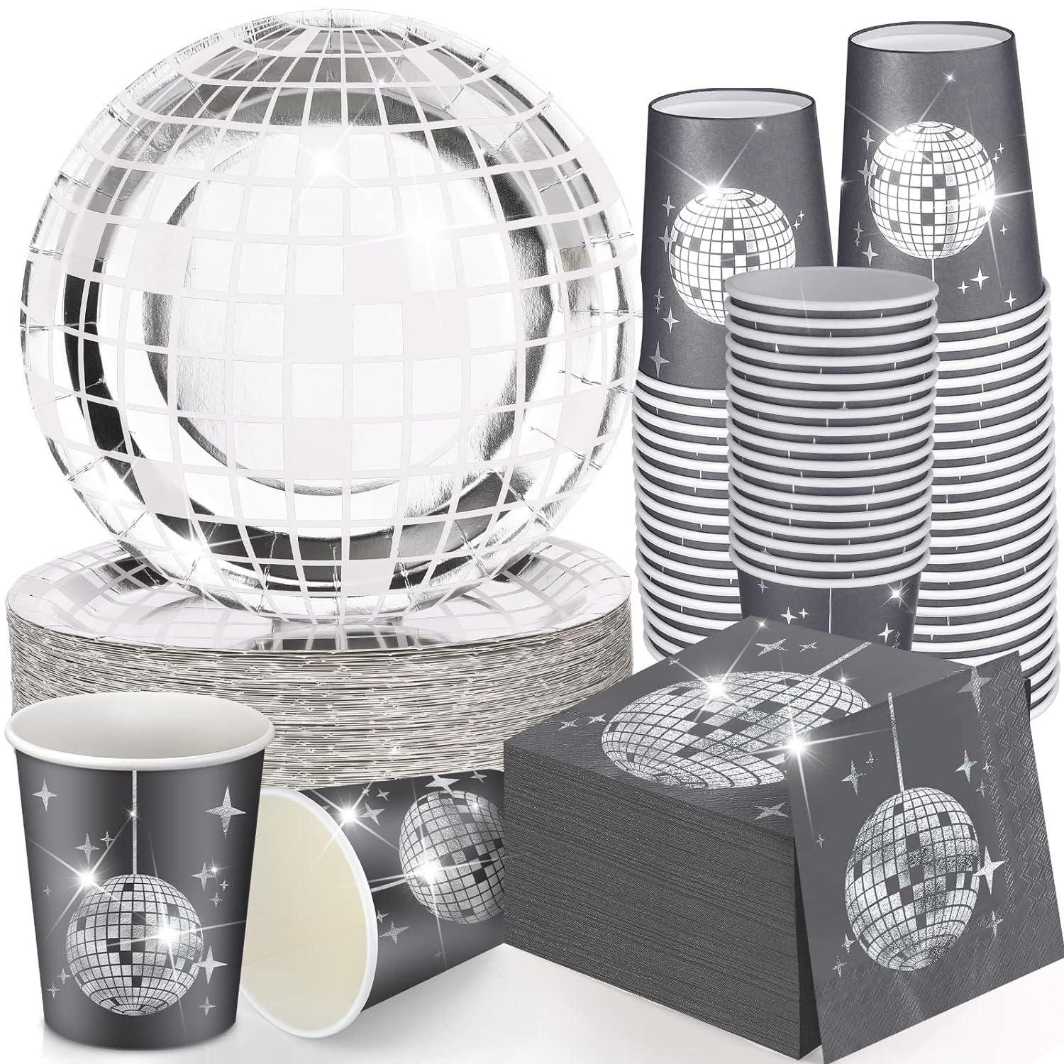 Groovy 70s Disco-Themed Party Tableware Set