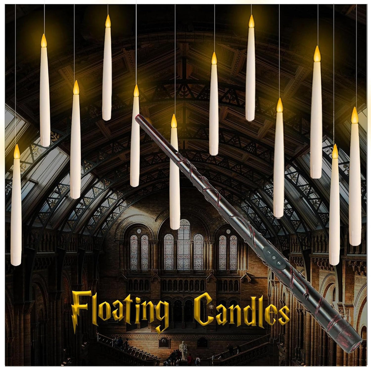 Spooky Hanging Candles with Remote Control