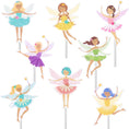 Load image into Gallery viewer, Fairy Theme Party Cupcake Toppers Set
