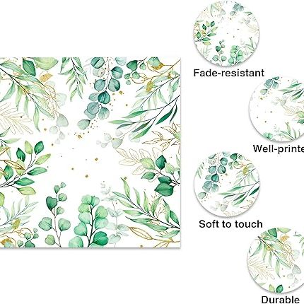 Eucalyptus Leaf Paper Napkins Set (Square)