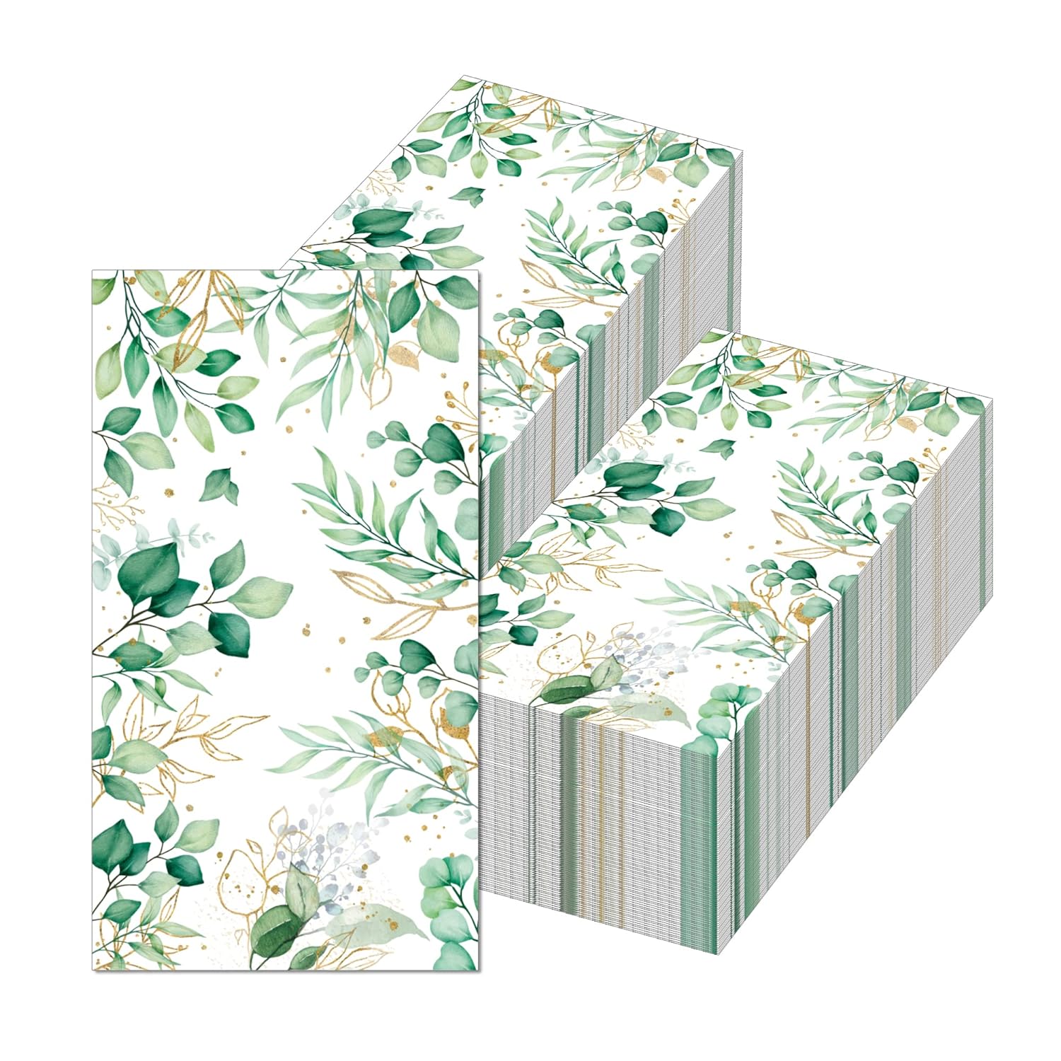 Eucalyptus Leaf Paper Napkins Set (Rectangular)